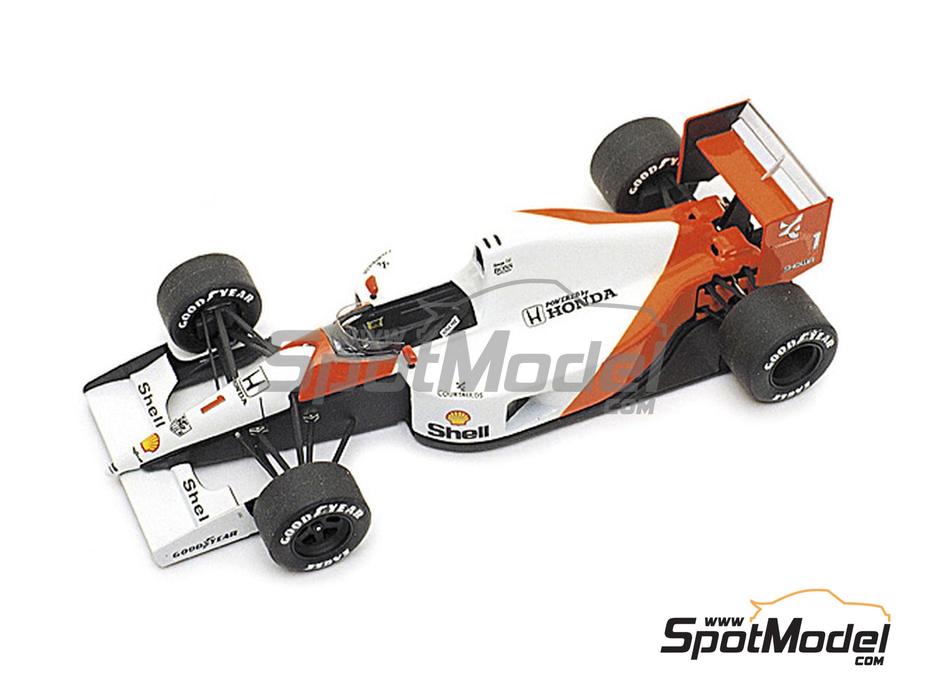 McLaren Honda MP4/6 McLaren Racing Limited Team sponsored by Marlboro -  Monaco Formula 1 Grand Prix 1991. Car scale model kit in 1/43 scale  manufactur